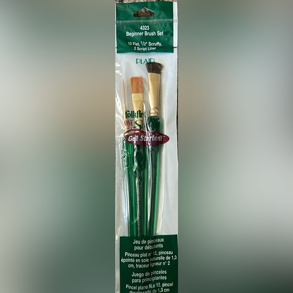 NEW 18 Plaid Folk Art One Stroke Donna Dewberry Paint Brushes - Picture 6 of 9